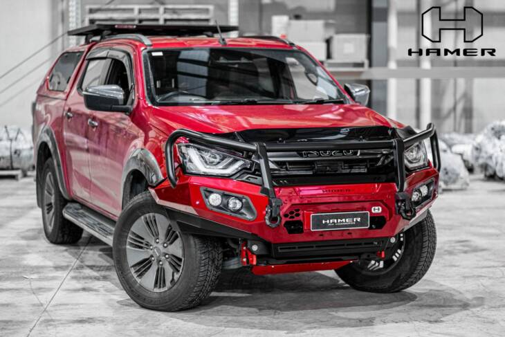Hamer King series Plus bull bar for Isuzu D-Max ( 2021 – 2024 )